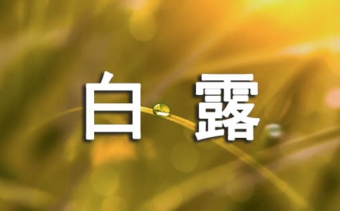 白露节气朋友圈说说