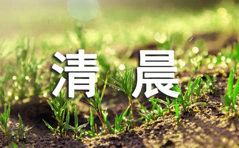 关于清晨的励志说说